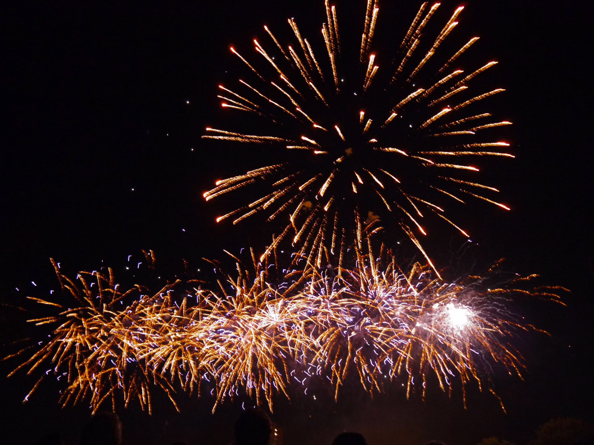Fireworks in the London sky on New Year's Eve